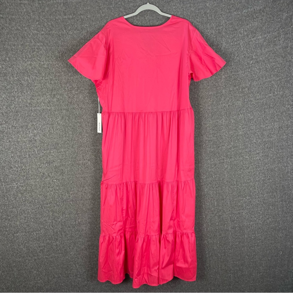 Chico's Women's Size XXL Pink Prairie Cottage Peasant Boho Maxi Tiered Dress NWT - Picture 9 of 11